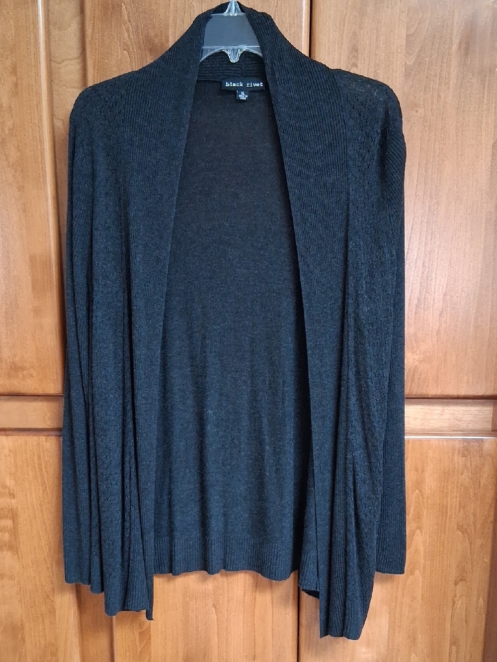 Black Rivet Charcoal Grey Cardigan XL